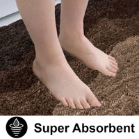 Luxe Home International Luxe Home Macau Waves Bath Mat (40x60 cm) Super Soft Microfiber, Anti Slip Backing, Washable Bathroom Mat Perfect for Bedroom - Coffee - 40x60 cm, Coffee