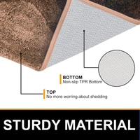 Luxe Home International Luxe Home Macau Waves Bath Mat (40x60 cm) Super Soft Microfiber, Anti Slip Backing, Washable Bathroom Mat Perfect for Bedroom - Coffee - 40x60 cm, Coffee