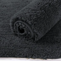 Luxe Home International Luxe Home Newman Carpets Microfiber Shaggy Carpet for Living Room, Bedroom - 3x5 Feet, Ultra Soft Non-Slip Fluffy Area Rug, Easy to Clean, Anthra - 3x5 Ft, Anthra
