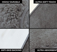 Luxe Home International Luxe Home Newman Carpets Microfiber Shaggy Carpet for Living Room, Bedroom - 3x5 Feet, Ultra Soft Non-Slip Fluffy Area Rug, Easy to Clean, Silver - 3x5 Ft, Silver