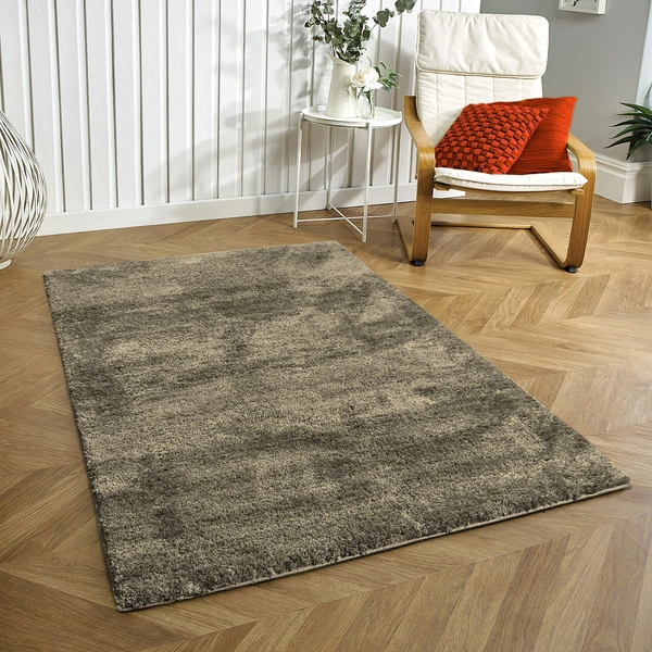 Luxe Home International Luxe Home Newman Carpets Microfiber Shaggy Carpet for Living Room, Bedroom - 3x5 Feet, Ultra Soft Non-Slip Fluffy Area Rug, Easy to Clean, Taupe - 3x5 Ft, Taupe
