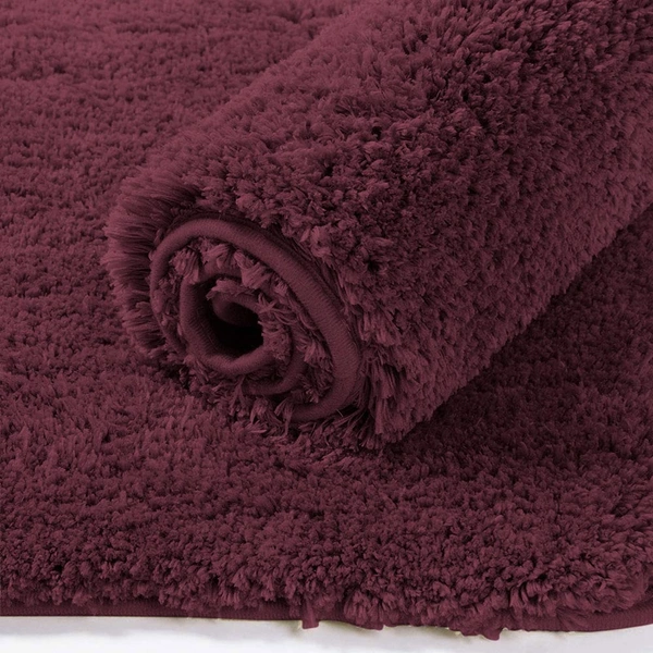 Luxe Home International Luxe Home Newman Carpets Microfiber Shaggy Carpet for Living Room, Bedroom - 3x5 Feet, Ultra Soft Non-Slip Fluffy Area Rug, Easy to Clean, Wine - 3x5 Ft, Wine