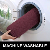 Luxe Home International Luxe Home Newman Carpets Microfiber Shaggy Carpet for Living Room, Bedroom - 3x5 Feet, Ultra Soft Non-Slip Fluffy Area Rug, Easy to Clean, Wine - 3x5 Ft, Wine