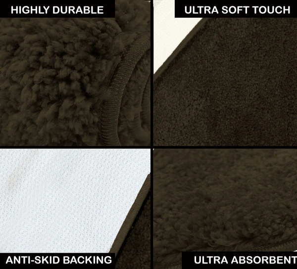 Luxe Home International Luxe Home Newman Carpets Microfiber Shaggy Carpet for Living Room, Bedroom - 3x5 Feet, Ultra Soft Non-Slip Fluffy Area Rug, Easy to Clean, Arabic Coffee - 3x5 Ft, Arabic Coffee