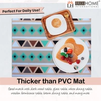 Luxe Home International Luxe Home Placemat Magic Rubber Non Slip Utensil Mat for Kitchen, Dining Table ( Stripe, 30x45 cm + 1x4 Ft, Set of 4) - Stripe