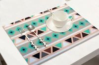 Luxe Home International Luxe Home Placemat Magic Rubber Non Slip Utensil Mat for Kitchen, Dining Table ( Stripe, 30x45 cm + 1x4 Ft, Set of 4) - Stripe