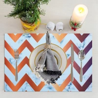 Luxe Home International Luxe Home Placemat Magic Rubber Non Slip Utensil Mat for Kitchen, Dining Table ( Zig-Zag, 30x45 cm, Set of 4) - Zig-Zag