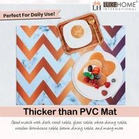Luxe Home International Luxe Home Placemat Magic Rubber Non Slip Utensil Mat for Kitchen, Dining Table ( Zig-Zag, 30x45 cm, Set of 4) - Zig-Zag