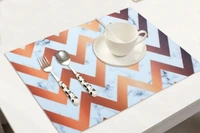 Luxe Home International Luxe Home Placemat Magic Rubber Non Slip Utensil Mat for Kitchen, Dining Table ( Zig-Zag, 30x45 cm, Set of 4) - Zig-Zag