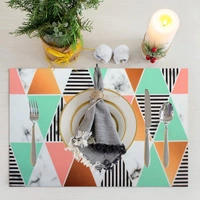 Luxe Home International Luxe Home Placemat Magic Rubber Non Slip Utensil Mat for Kitchen, Dining Table ( Triangle, 30x45 cm + 1x4 Ft, Set of 4) - Triangle