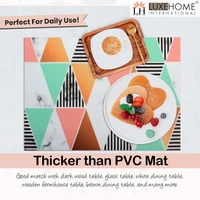 Luxe Home International Luxe Home Placemat Magic Rubber Non Slip Utensil Mat for Kitchen, Dining Table ( Triangle, 30x45 cm + 1x4 Ft, Set of 4) - Triangle