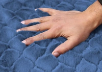 Luxe Home International Luxe Home Ruffle Floor Rug Rabbit Fur 1000 GSM Living Room Foot Mats Anti Skid Water Absorbent Easy Machine Washable Rug for Bedroom | Floor | 6 X 9 Ft | Blue | Pack of 1 - 6X9, Blue