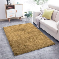 Luxe Home International Luxe Home Ruffle Floor Rug Rabbit Fur 1000 GSM Living Room Foot Mats Anti Skid Water Absorbent Easy Machine Washable Rug for Bedroom | Floor | 6 X 9 Ft | Anti Gold | Pack of 1 - 6X9, Anti Gold