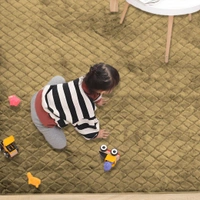 Luxe Home International Luxe Home Ruffle Floor Rug Rabbit Fur 1000 GSM Living Room Foot Mats Anti Skid Water Absorbent Easy Machine Washable Rug for Bedroom | Floor | 6 X 9 Ft | Anti Gold | Pack of 1 - 6X9, Anti Gold