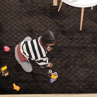 Luxe Home International Luxe Home Ruffle Floor Rug Rabbit Fur 1000 GSM Living Room Foot Mats Anti Skid Water Absorbent Easy Machine Washable Rug for Bedroom | Floor | 6 X 9 Ft | Chocolate | Pack of 1 - 6X9, Chocolate