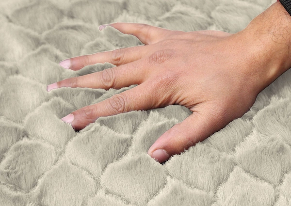 Luxe Home International Luxe Home Ruffle Floor Rug Rabbit Fur 1000 GSM Living Room Foot Mats Anti Skid Water Absorbent Easy Machine Washable Rug for Bedroom | Floor | 6 X 9 Ft | Light Beige | Pack of 1 - 6X9, Light Beige