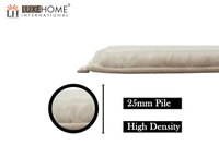 Luxe Home International Luxe Home Ruffle Floor Rug Rabbit Fur 1000 GSM Living Room Foot Mats Anti Skid Water Absorbent Easy Machine Washable Rug for Bedroom | Floor | 6 X 9 Ft | Light Beige | Pack of 1 - 6X9, Light Beige