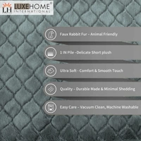 Luxe Home International Luxe Home Ruffle Floor Rug Rabbit Fur 1000 GSM Living Room Foot Mats Anti Skid Water Absorbent Easy Machine Washable Rug for Bedroom | Floor | 6 X 9 Ft | Seige | Pack of 1 - 6X9, Seige
