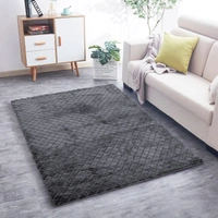 Luxe Home International Luxe Home Ruffle Floor Rug Rabbit Fur 1000 GSM Living Room Foot Mats Anti Skid Water Absorbent Easy Machine Washable Rug for Bedroom | Floor | 6 X 9 Ft | Grey | Pack of 1 - 6X9, Grey