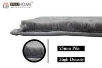Luxe Home International Luxe Home Ruffle Floor Rug Rabbit Fur 1000 GSM Living Room Foot Mats Anti Skid Water Absorbent Easy Machine Washable Rug for Bedroom | Floor | 6 X 9 Ft | Grey | Pack of 1 - 6X9, Grey