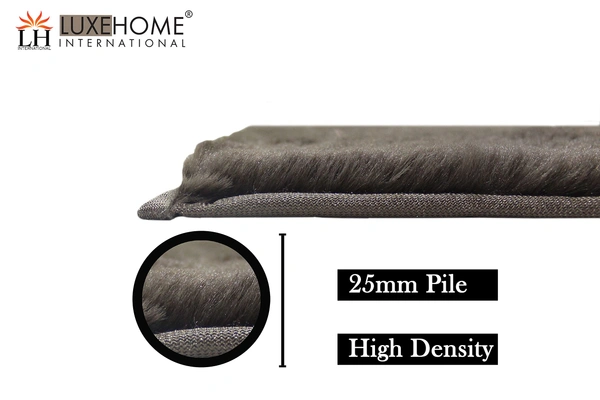 Luxe Home International Luxe Home Ruffle Floor Rug Rabbit Fur 1000 GSM Living Room Foot Mats Anti Skid Water Absorbent Easy Machine Washable Rug for Bedroom | Floor | 6 X 9 Ft | Cocoa | Pack of 1 - 6X9, Cocoa