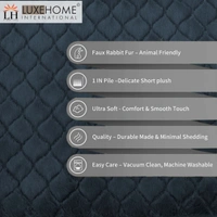 Luxe Home International Luxe Home Runner 1000 GSM Rebbit Fur Anti Skid Slip Water Absorbent Machine Washable and Quick Dry Auatria Rugs ( Anthra , 2 Ft x 5 Ft , Pack of 1 ) - 2x5 Ft, Anthra