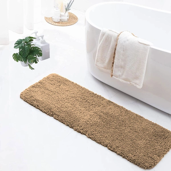Luxe Home International Luxe Home Runner 2800 GSM Microfiber Anti Slip Water Absorbent Machine Washable and Quick Dry Vegas Mats for Bathroom, Kitchen, Entrance ( Gold , 2x5 Ft , Pack of 1 ) - 2x5 Ft, Gold