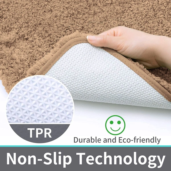 Luxe Home International Luxe Home Runner 2800 GSM Microfiber Anti Slip Water Absorbent Machine Washable and Quick Dry Vegas Mats for Bathroom, Kitchen, Entrance ( Gold , 2x5 Ft , Pack of 1 ) - 2x5 Ft, Gold