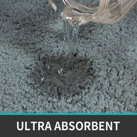 Luxe Home International Luxe Home Runner 2800 GSM Microfiber Anti Slip Water Absorbent Machine Washable and Quick Dry Vegas Mats for Bathroom, Kitchen, Entrance ( Grey , 2x5 Ft , Pack of 1 ) - 2x5 Ft, Grey