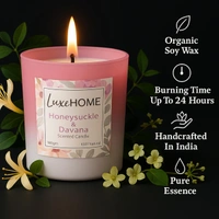 Luxe Home International Luxe Home Scented Glass Jar Candles Set |Scented Candle Set of 2 |Premium Fragrance Jar Candle for Home Decor & Relaxation | Non- Toxic Long Burning, Elegant Candle. (Pack of 2) - Pack of 2, Chocolate