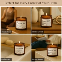 Luxe Home International Luxe Home Scented Glass Jar Candles Set |Scented Candle Set of 1 |Premium Fragrance Jar Candle for Home Decor & Relaxation | Non- Toxic Long Burning, Elegant Candle. (Pack of 1) - Pack of 1, Pink