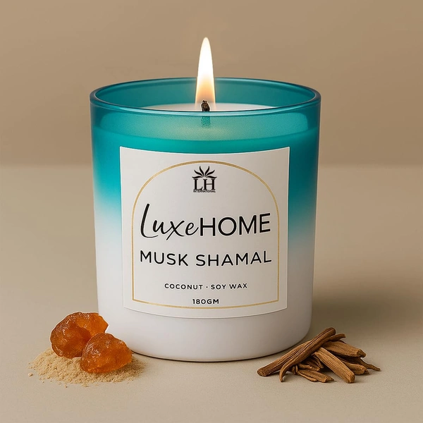 Luxe Home Scented Glass Jar Candles Set |Scented Candle Set of 1 |Premium Fragrance Jar Candle for Home Decor & Relaxation | Non- Toxic Long Burning, Elegant Candle. (Pack of 1)