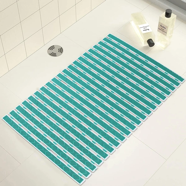 Luxe Home Shower Mats for Bathroom Anti Slip Non Skid Bathtub Mat (Aqua, 40x70 cm)