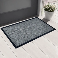 Luxe Home International Luxe Home Star Rubber Coir Door Mat Anti Slip Doormat for Indoor and Outdoor (Silver, 45cm x 75cm) - 45x75 cm, Silver