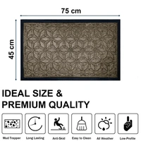 Luxe Home International Luxe Home Star Rubber Coir Door Mat Anti Slip Doormat for Indoor and Outdoor (Yellow, 45cm x 75cm) - 45x75 cm, Yellow