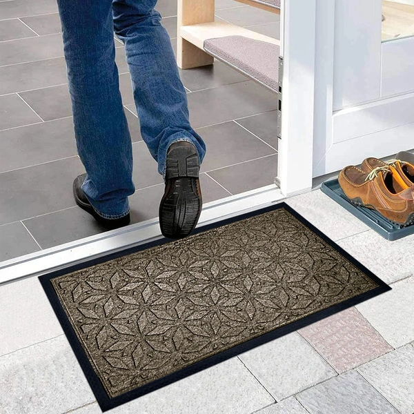 Luxe Home International Luxe Home Star Rubber Coir Door Mat Anti Slip Doormat for Indoor and Outdoor (Yellow, 45cm x 75cm) - 45x75 cm, Yellow