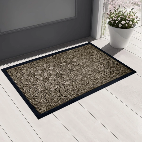 Luxe Home International Luxe Home Star Rubber Coir Door Mat Anti Slip Doormat for Indoor and Outdoor (Yellow, 45cm x 75cm) - 45x75 cm, Yellow