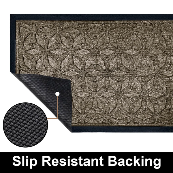 Luxe Home International Luxe Home Star Rubber Coir Door Mat Anti Slip Doormat for Indoor and Outdoor (Yellow, 45cm x 75cm) - 45x75 cm, Yellow