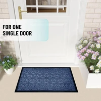 Luxe Home International Luxe Home Star Rubber Coir Door Mat Anti Slip Doormat for Indoor and Outdoor (Blue, 45cm x 75cm) - 45x75 cm, Blue