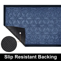 Luxe Home International Luxe Home Star Rubber Coir Door Mat Anti Slip Doormat for Indoor and Outdoor (Blue, 45cm x 75cm) - 45x75 cm, Blue