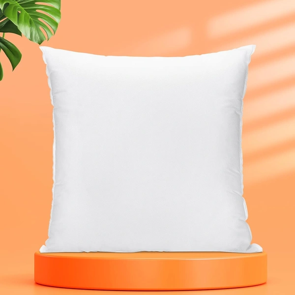 Luxe Home International Luxe Home Stripe Cushion Filler 16 inch x 16 inch for Sofa Cushion Covers (White, Set of 1) - 40x40 Cm, White