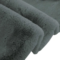 Luxe Home International Luxe Home Super Soft Rabbit Fur Rug - Non-Slip, Plush Floor Mat - 135x90 cm Faux Fur Carpet for Living Room, Bedroom, Nursery, and Decorative Floor Covering - 90X135 CM, Grey
