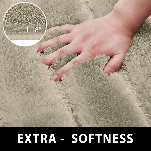 Luxe Home International Luxe Home Toronto Bathmat Super Soft Microfiber Non-Slip Bathroom mat for Home (40x60 cm, Taupe) - 40x60 cm, Taupe