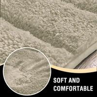 Luxe Home International Luxe Home Toronto Bathmat Super Soft Microfiber Non-Slip Bathroom mat for Home (40x60 cm, Taupe) - 40x60 cm, Taupe