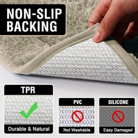 Luxe Home International Luxe Home Toronto Bathmat Super Soft Microfiber Non-Slip Bathroom mat for Home (40x60 cm, Taupe) - 40x60 cm, Taupe