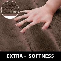 Luxe Home International Luxe Home Toronto Bathmat Super Soft Microfiber Non-Slip Bathroom mat for Home (40x60 cm, Choco) - 40x60 cm, Choco