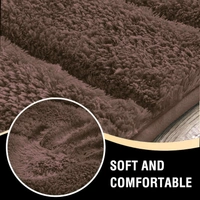 Luxe Home International Luxe Home Toronto Bathmat Super Soft Microfiber Non-Slip Bathroom mat for Home (40x60 cm, Choco) - 40x60 cm, Choco