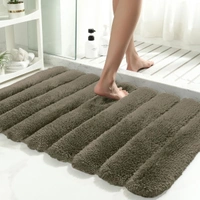 Luxe Home International Luxe Home Toronto Bathmat Super Soft Microfiber Non-Slip Bathroom mat for Home (40x60 cm, Olive) - 40x60 cm, Olive