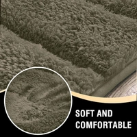 Luxe Home International Luxe Home Toronto Bathmat Super Soft Microfiber Non-Slip Bathroom mat for Home (40x60 cm, Olive) - 40x60 cm, Olive