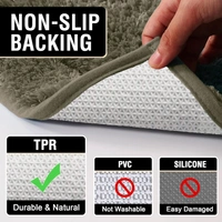 Luxe Home International Luxe Home Toronto Bathmat Super Soft Microfiber Non-Slip Bathroom mat for Home (40x60 cm, Olive) - 40x60 cm, Olive